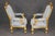 19th C. Pair French Napoleonic Style Armchairs, Giltwood & Blue Upholstery For Sale - Image 4 of 16