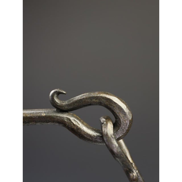 19th Century Gothic Revival Hand-Forged Wrought Iron Corona Chandelier, 1880 For Sale - Image 16 of 18