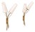 Vintage Wall Sconces in Brass and Curved Opaline Glass, France, 1960, Set of 2 For Sale