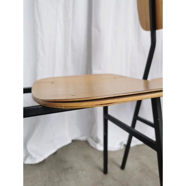 Industrial Mid-Century Modern School Chairs from STOL Kamnik, 1970s, Set of 4 For Sale - Image 3 of 18