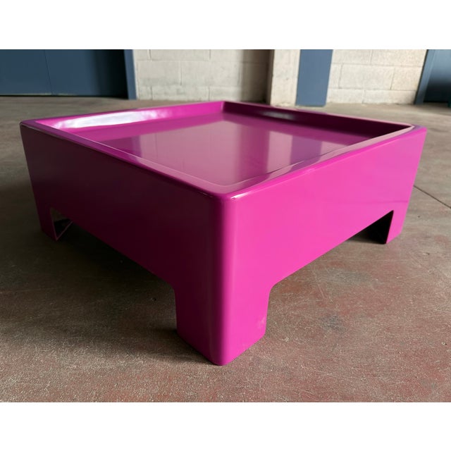 Plastic Purple Fiberglass Coffee Table, 1960s For Sale - Image 7 of 7