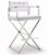 Director White Vegan Leather & Steel Bar Stool For Sale - Image 11 of 11