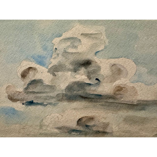 Rustic Henry Emil Salloch Original Watercolor on Paper Mountain Range, 1936. For Sale - Image 3 of 6