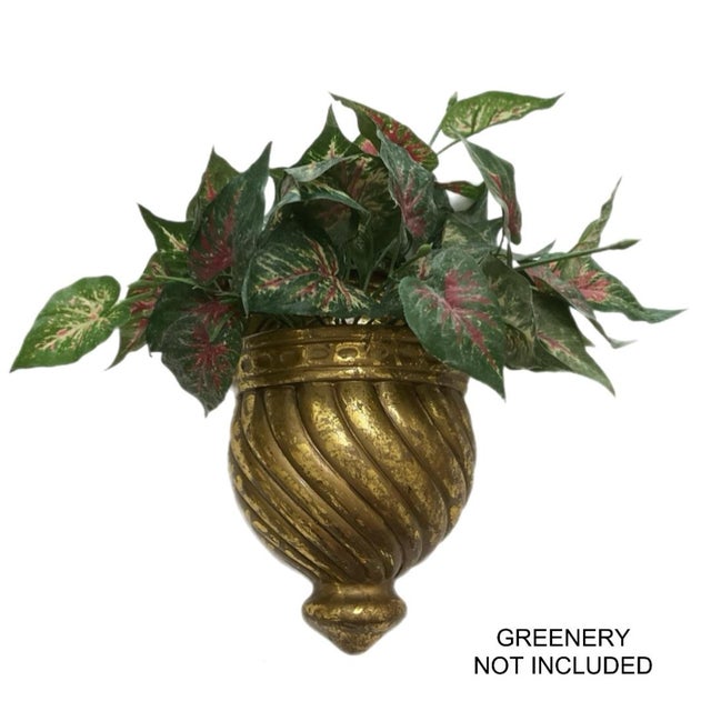 Two Gold Wall Pockets - Opulent Gilded Decor For Sale - Image 9 of 9