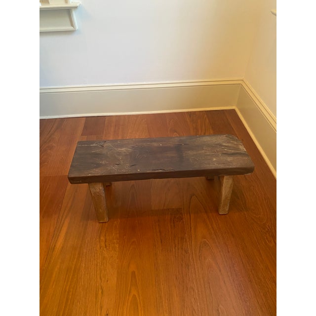 Wood 1940s Vintage Brutalist Stools - a Pair For Sale - Image 7 of 13