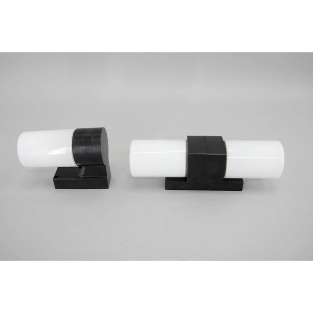 Mid-Century Czechoslovakian Wall Lamps, 1950s, Set of 2 For Sale - Image 6 of 9