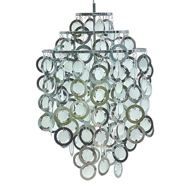 Vintage Midcentury Verner Panton Rings Chandelier For Sale