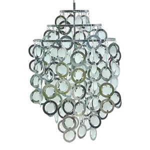 Vintage Midcentury Verner Panton Rings Chandelier