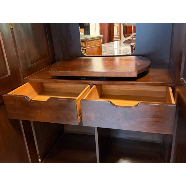Wood Stickley Furniture Cherry Television Armoire For Sale - Image 7 of 12