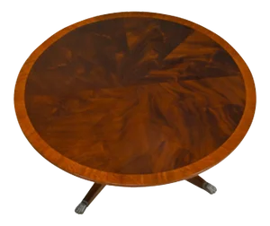 Traditional Mahogany Round Cocktail Table