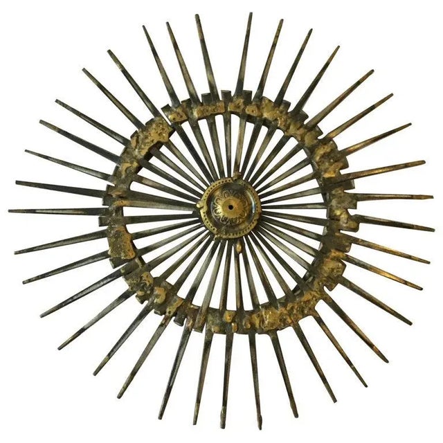 Brown 1960s Jere Style Small Wall Sculpture For Sale - Image 8 of 8