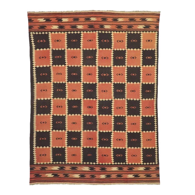 Vintage Afghani Kilim Rug, 09'08 X 13'00 For Sale