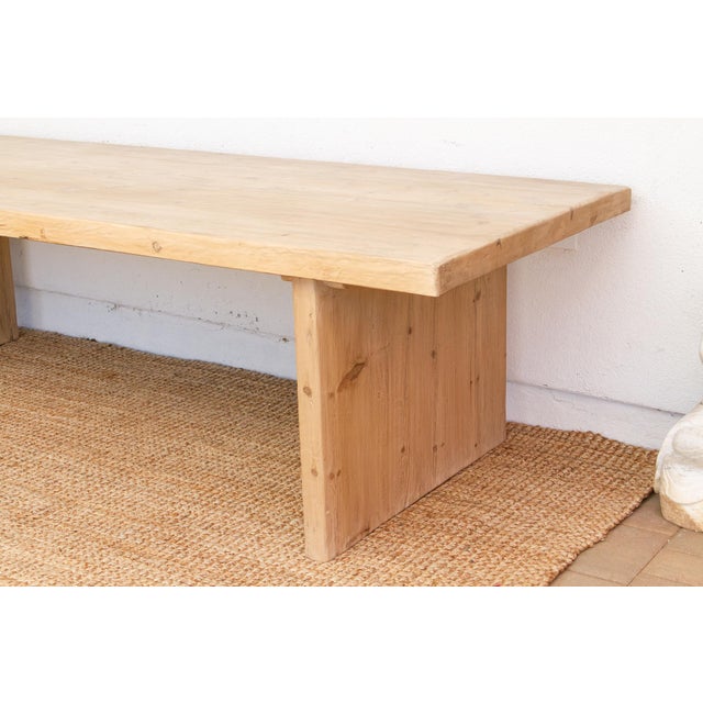 108" Long Reclaimed Wood Artisan's Dining Table For Sale - Image 4 of 12