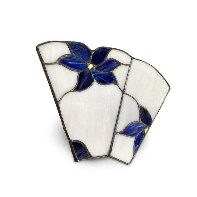 Stained Glass Wall Sconce, French Art Nouveau, 1910, 1890s For Sale - Image 11 of 14