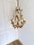 Gold French Gilt and Silvered Tole Leaf 5-Light Chandelier, 1960s For Sale - Image 8 of 16