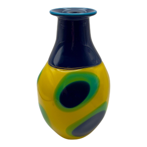 1996 Tony Cray Post Modern Art Glass Vase