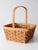 Vintage Woven Splint Market Basket With Handle For Sale - Image 9 of 13