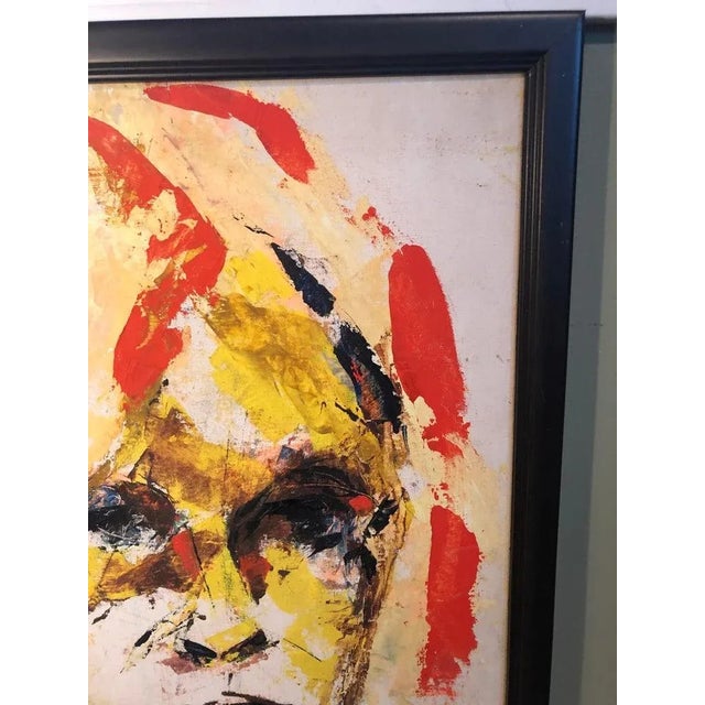Mid Century Modern Abstract of Andy Warhol Style Man For Sale - Image 9 of 13