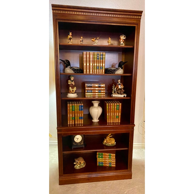 Pennsylvania House Vintage Pennsylvania House Tall Solid Cherry Open Bookcase Etageres Display Case. For Sale - Image 4 of 13