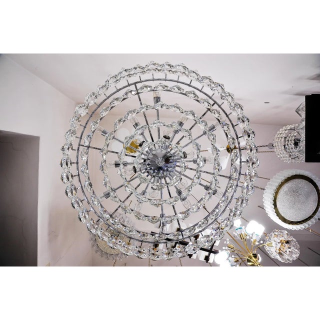 Large Chromed Chandelier from Bakalowits & Söhne, 1960s For Sale - Image 13 of 17