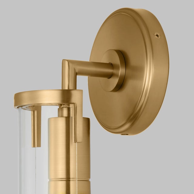 Thomas O'Brien by Visual Comfort Studio Mezzo 1-Light Sconce in Burnished Brass For Sale - Image 10 of 11
