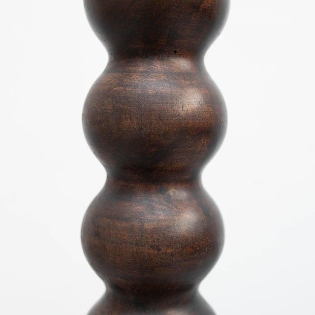 Mid-Century Modern Spanish Wooden Pedestal, 1950 For Sale - Image 10 of 18