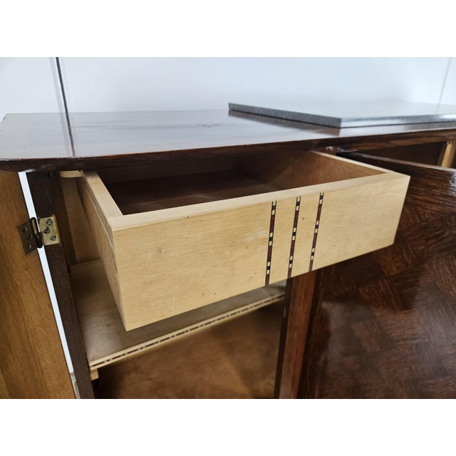 Art Deco Sideboard in Oak with Marble Top, 1950 For Sale - Image 14 of 18