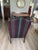 Fairfield Stripped Upholstered Queen Anne Wingback Chair For Sale - Image 4 of 4