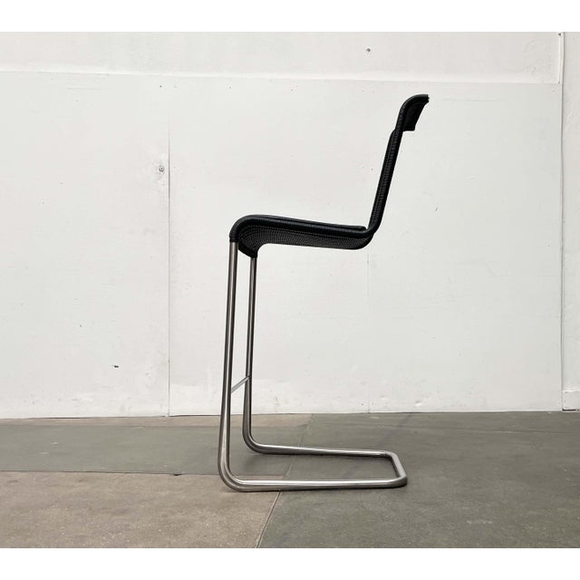 Vintage German B30 Cantilever Barstools with Leather Cushions from Tecta and Jean Prouve, Set of 2 For Sale - Image 16 of 18