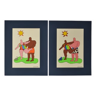 Niki De Saint Phalle, Nana, Screen Prints, 1999, Set of 2 For Sale