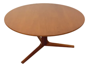 Vintage Danish Round Teak Coffee Table by Bernhard Pedersen & Son, 1970s