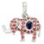1.01ct Orange & Blue Sapphire Elephant Art Deco Pendant in 14k Gold For Sale