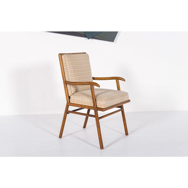Widdicomb Mid Century Wood & Upholstered Arm Chair by Robsjohn-Gibbings for Widdicomb For Sale - Image 4 of 11