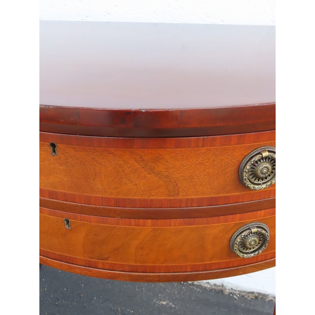 1940s Demilune Console Table Buffet Server 6562 For Sale - Image 10 of 18