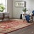 Salmon Opulent Mohair Oushak Red Hand-Knotted Rug Carpet With Allover Floral Design For Sale - Image 8 of 8