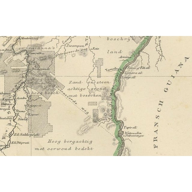 Late 19th Century Antique Map of Dutch Colonies in the Caribbean and Suriname by Dornseiffen, 1884 For Sale - Image 5 of 15