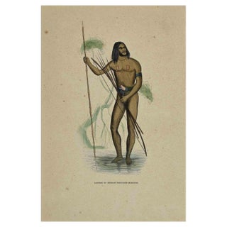 Auguste Wahlen, Naturel du Detroit Princesse Marianne, Lithograph, 1844 For Sale