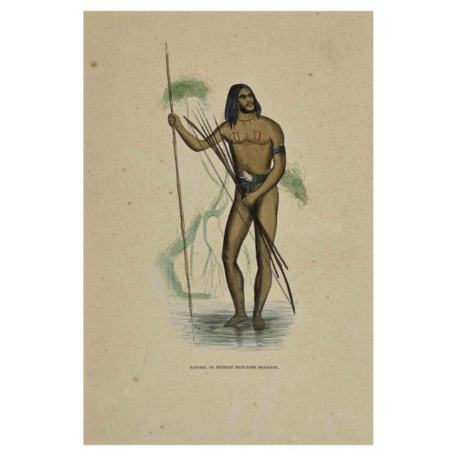 Auguste Wahlen, Naturel du Detroit Princesse Marianne, Lithograph, 1844 For Sale