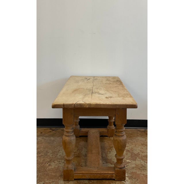 Early 20th Century Scandinavian Baroque Rustic Oak Side Table For Sale - Image 11 of 17