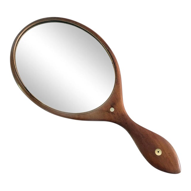 Victorian Mahogany Hand Mirror For Sale