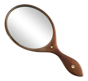 Victorian Mahogany Hand Mirror