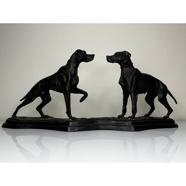 Auguste Nicholas Cain French 19th Century Group Bronze Hunting Hound Dogs Follower of Auguste Nicholas Cain For Sale - Image 4 of 10