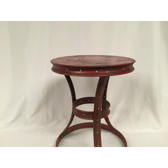 Red Side Table Retro 1980s For Sale - Image 4 of 12