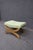 Neoclassical Cherry Wood X-Base Upholstered Bench For Sale - Image 3 of 8
