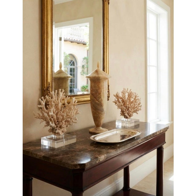 Vintage Hand-Carved Onyx Marble Covered Urn Vase For Sale - Image 11 of 12