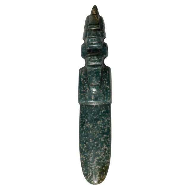 Costa Rica Jade Avian Axe God Celt Pendant Pre Columbian, 500 Ad-1500 Ad For Sale