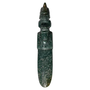 Costa Rica Jade Avian Axe God Celt Pendant Pre Columbian, 500 Ad-1500 Ad