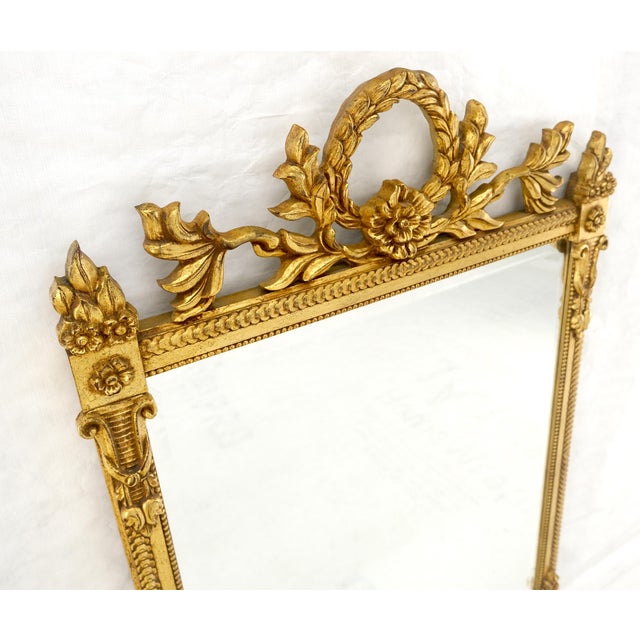 Italian Gilt Gesso Fine Gold Wall Mirror 53x38 Rectangle MINT! For Sale - Image 9 of 15