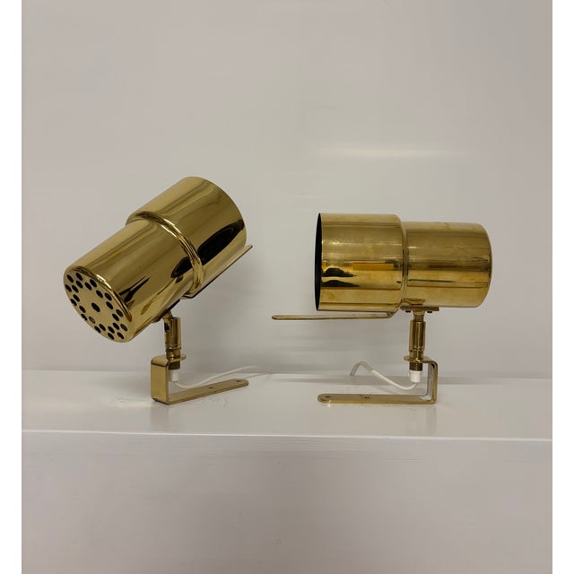 Mid-Century Modern Brass Wall Lights by Hans-Agne Jakobsson, 1960s, Set of 2 For Sale - Image 3 of 13