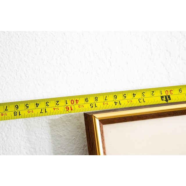 Mid Century Modern Art Print Figure Portrait Black White Sign Signed MCM Wall For Sale - Image 11 of 12